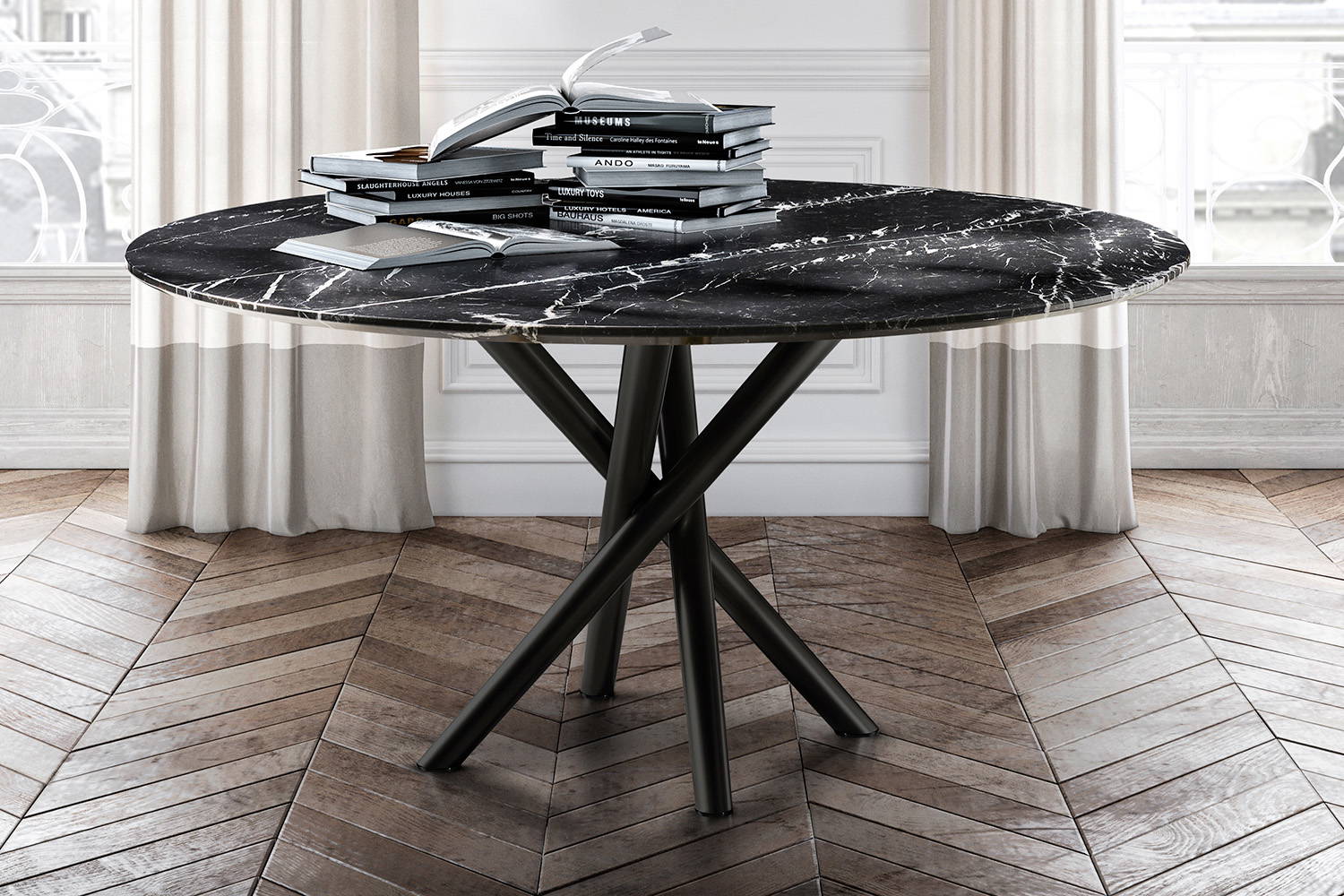Baly round dining table designed by Ollen Pal for eforma