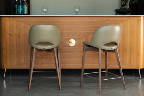 Beetle Bar Stools are made in Italy