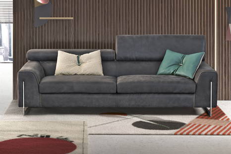 Bellevue sofa with adjustable headrest
