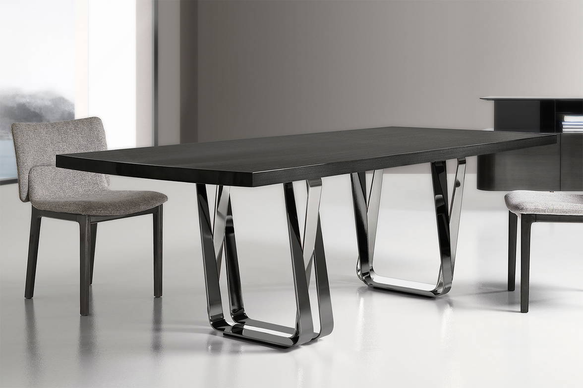 Bend Dining Table designed by Giuseppe Viganò Bend Dining Table designed by Giuseppe Viganò