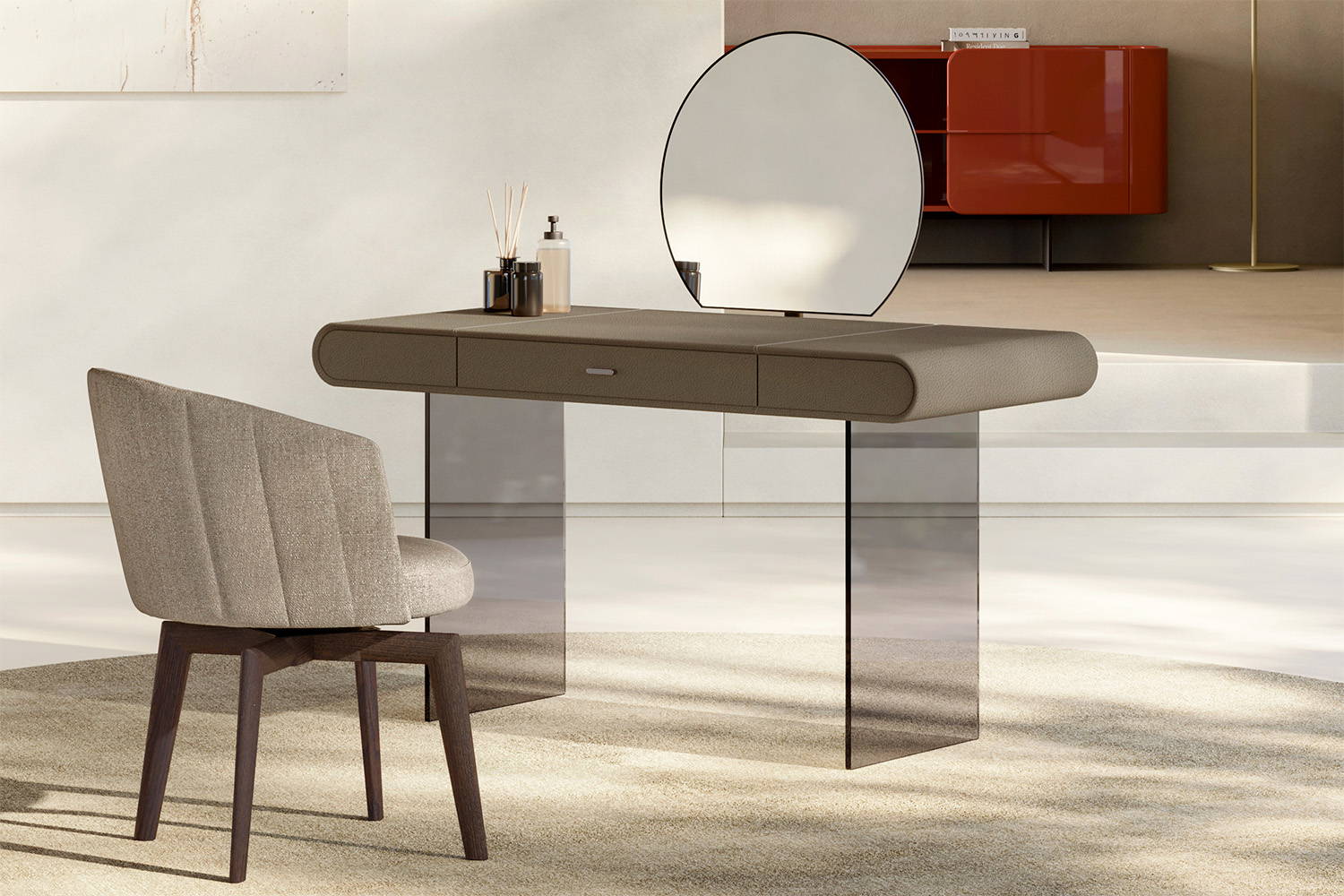 Bice Vanity Desk with mirror by eforma