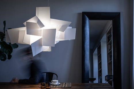 Big Bang Suspension Light in white finish 