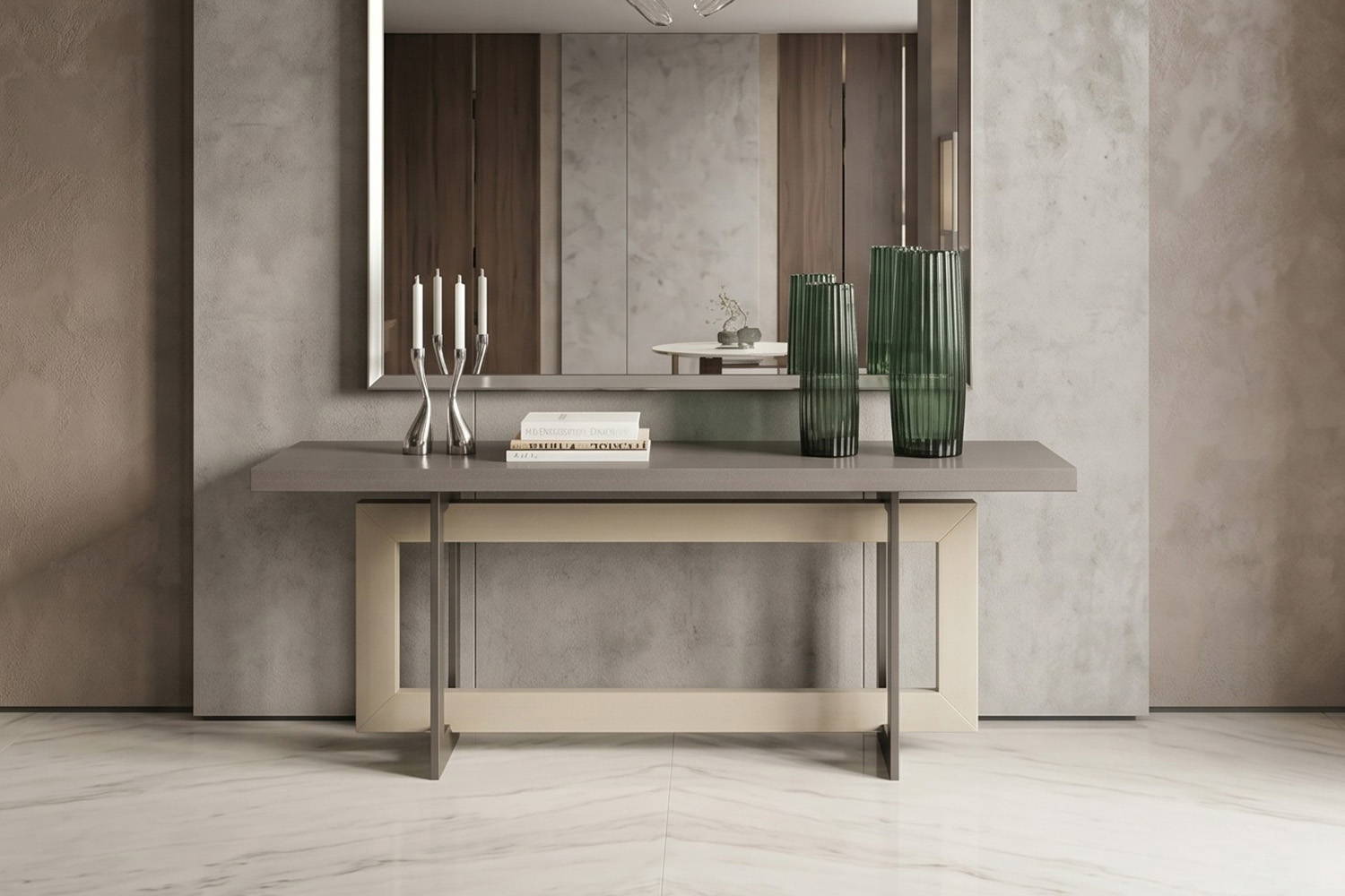 Blade Wood Base Console Table designed by Giorgio Soressi
