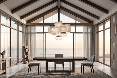 Blade Wood Base Dining Table designed by Giorgio Soressi