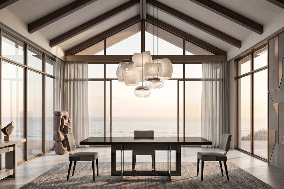 Blade Wood Base Dining Table designed by Giorgio Soressi