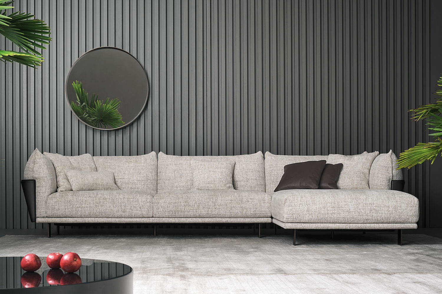 The Blend Sectional Sofa with Chaise by Giuseppe Viganò for Bonaldo.