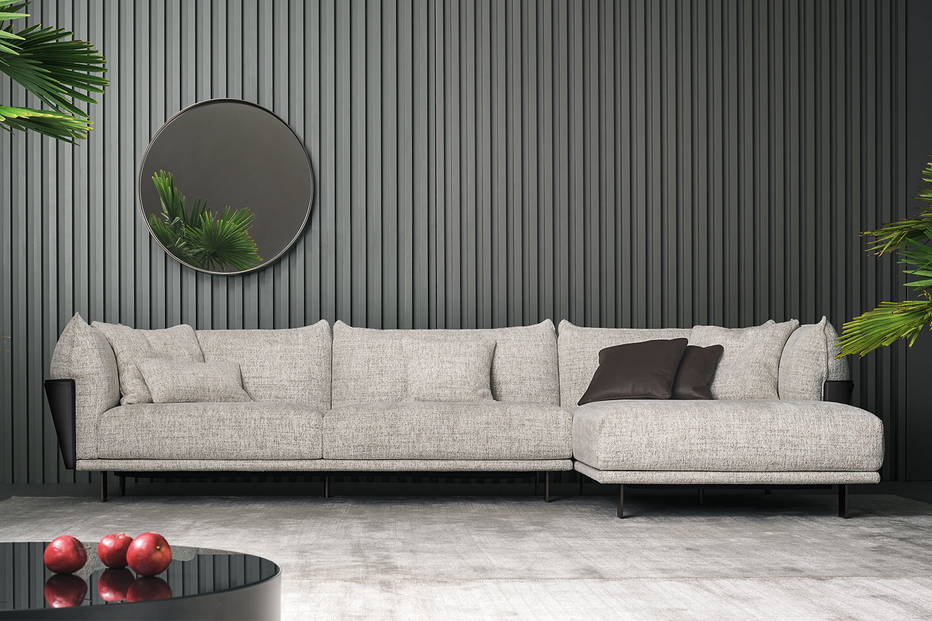 The Blend Sectional Sofa with Chaise by Giuseppe Viganò for Bonaldo.
