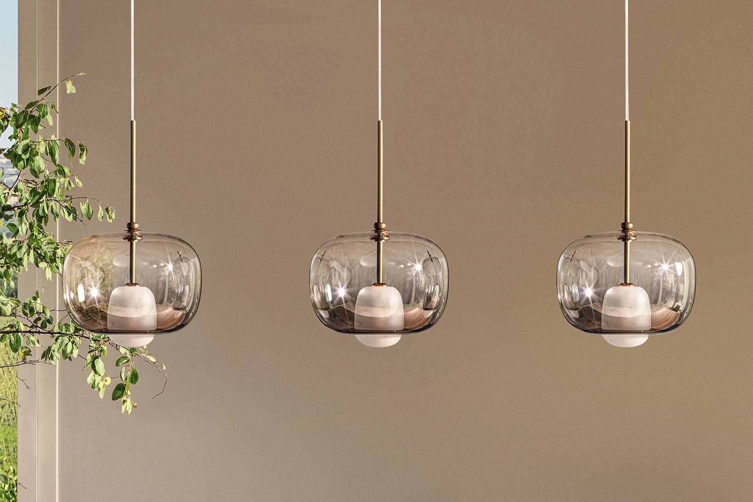 Blow suspension light designed by Studio F+B for Bontempi Casa