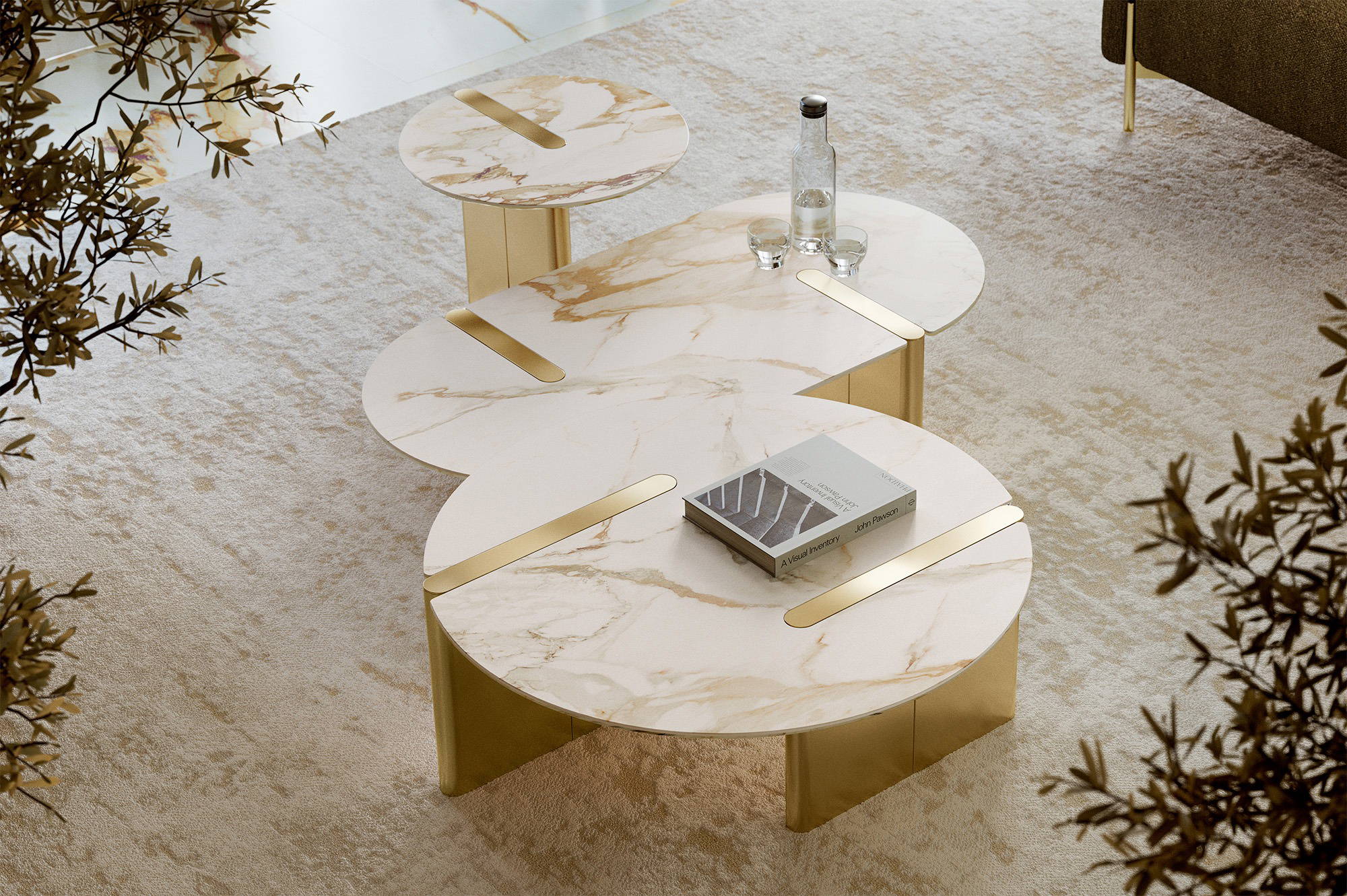 Bontempi Casa ボンテンピ・カーササイドテーブル Flower Bolt Coffee Table by Bontempi Casa | room service 360°