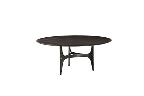 Universe round dining table designed by Bernhardt & Vella for Bontempi Casa
