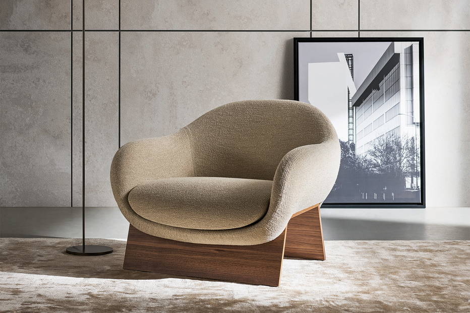 The Boolean armchair by Giuseppe Vigano for Bonaldo.