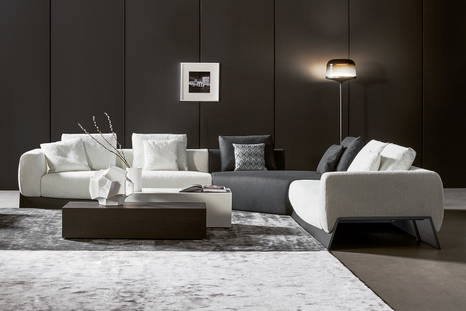 Boolean Corner Sectional Sofa with Peninsula designed by Giuseppe Viganò