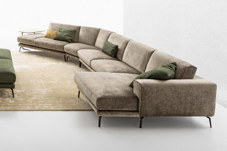 Bora Curved Sectional Sofa With Chaise