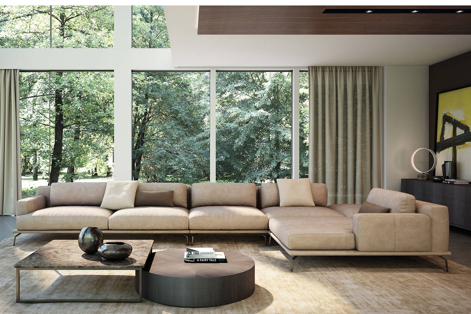 Bovisa sectional sofa with XL chaise by Nicoline