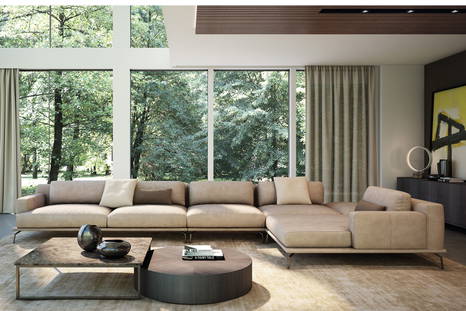 Bovisa sectional sofa with XL chaise by Nicoline