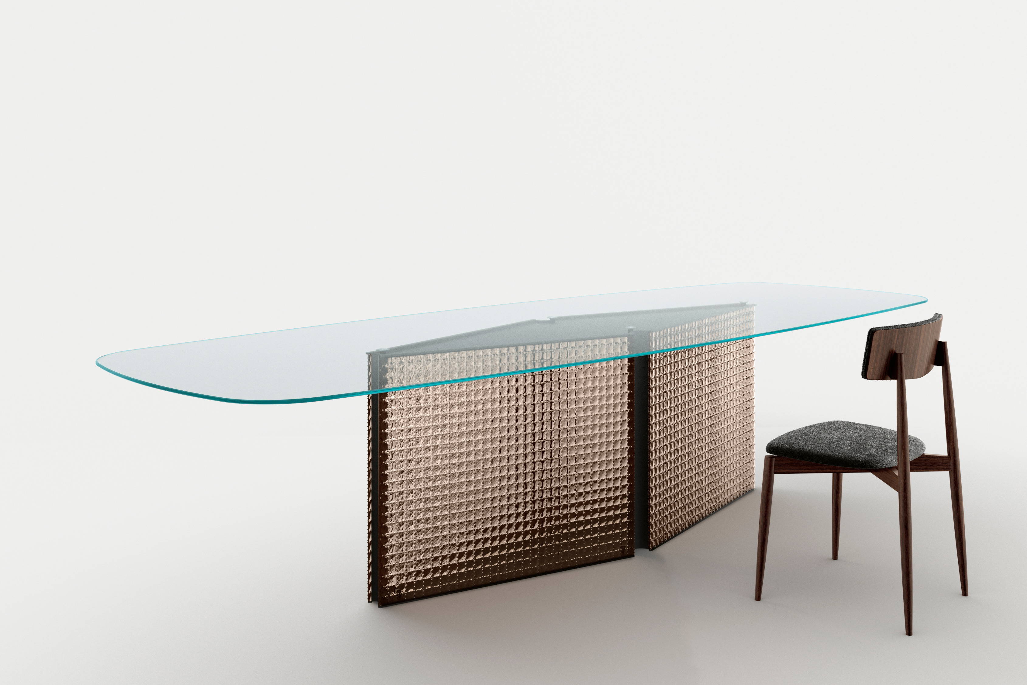 Bow Dining Table with Aw Dining Chair