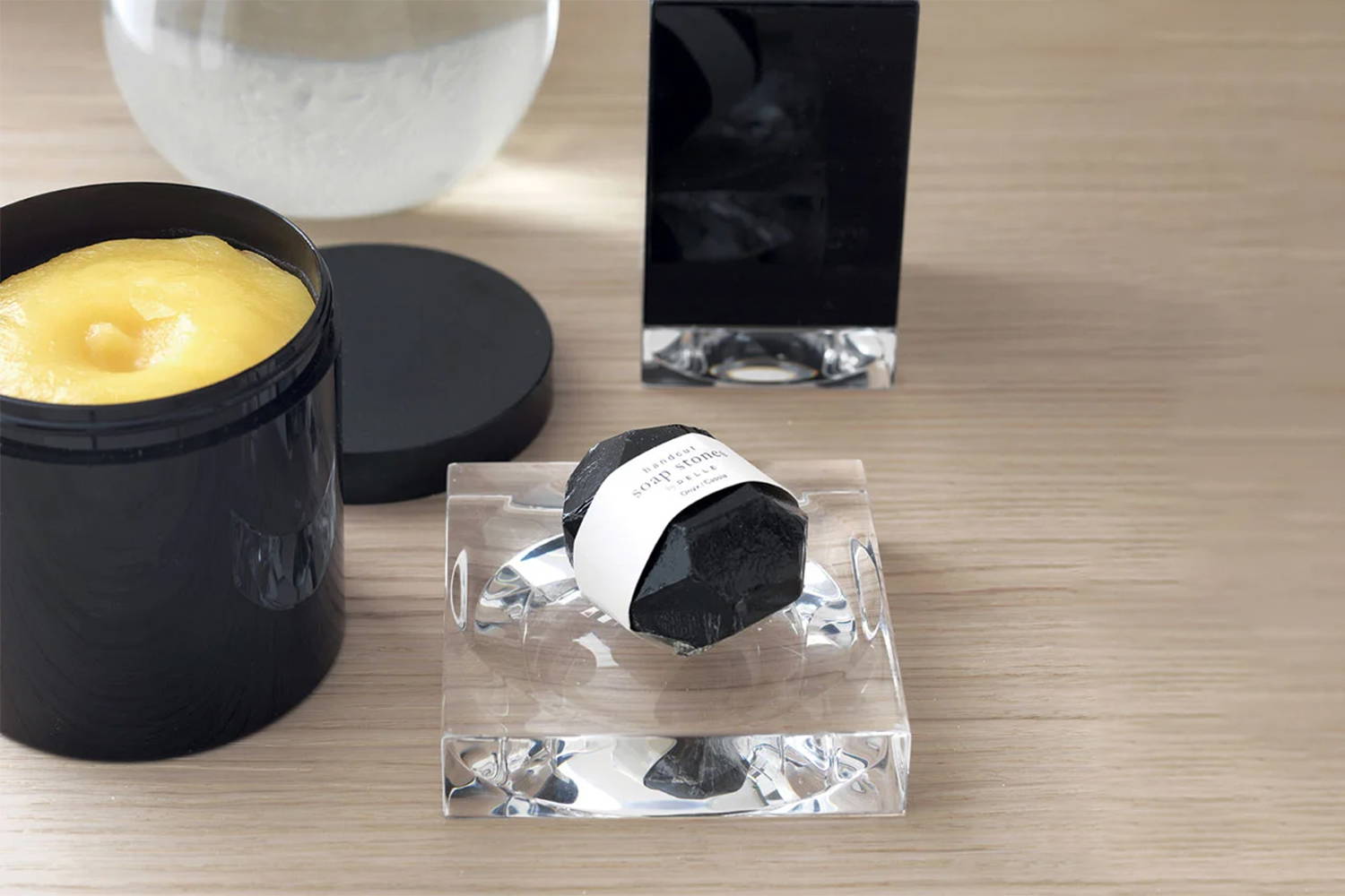 Boxy Soap Dish in transparent finish