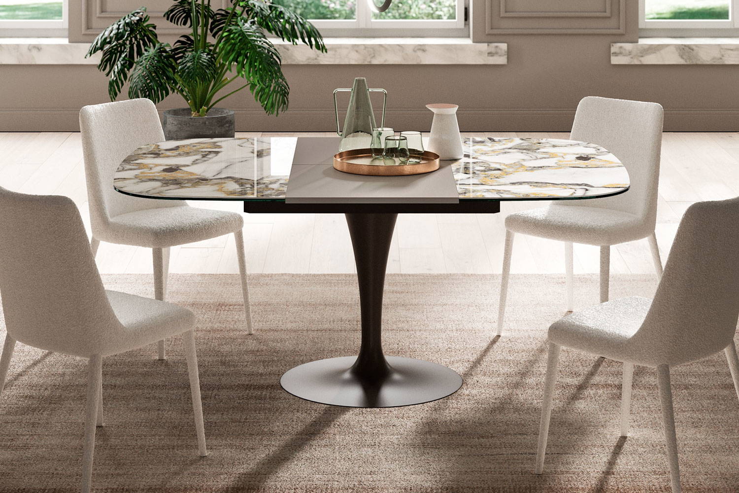 Bravo Extension Kitchen Table by Ozzio Italia