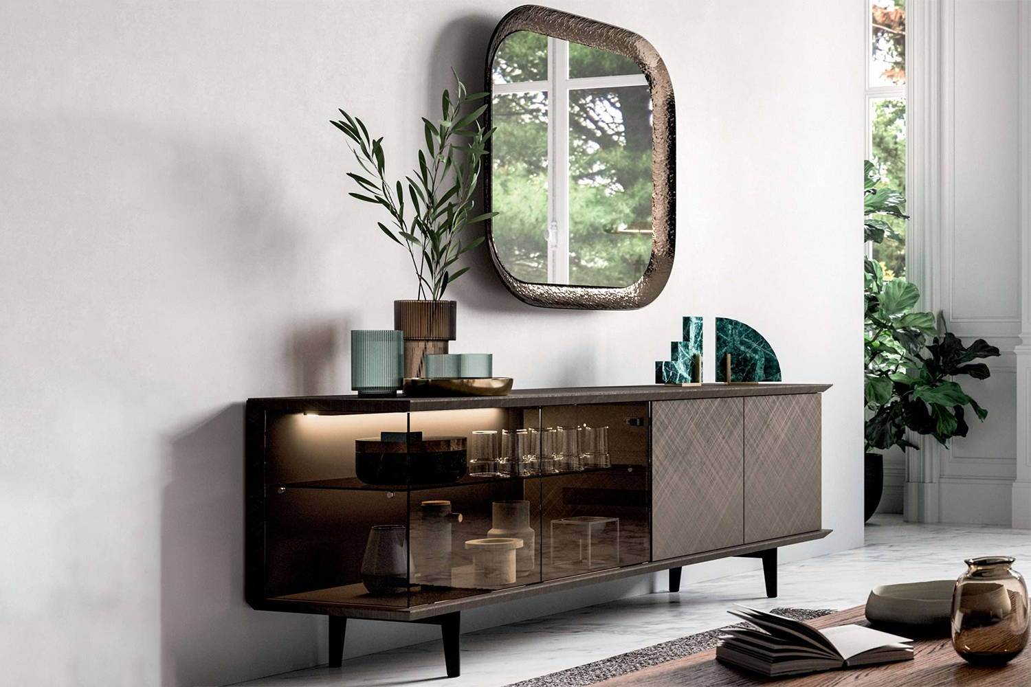 Brera Vetro Sideboard by Ozzio Italia | room service 360°