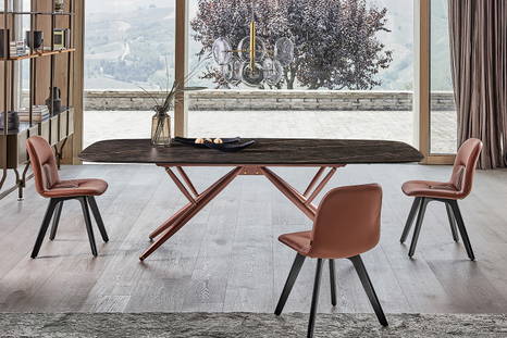 Bridge ceramic dining table by Pocci & Dondoli for Bontempi Casa