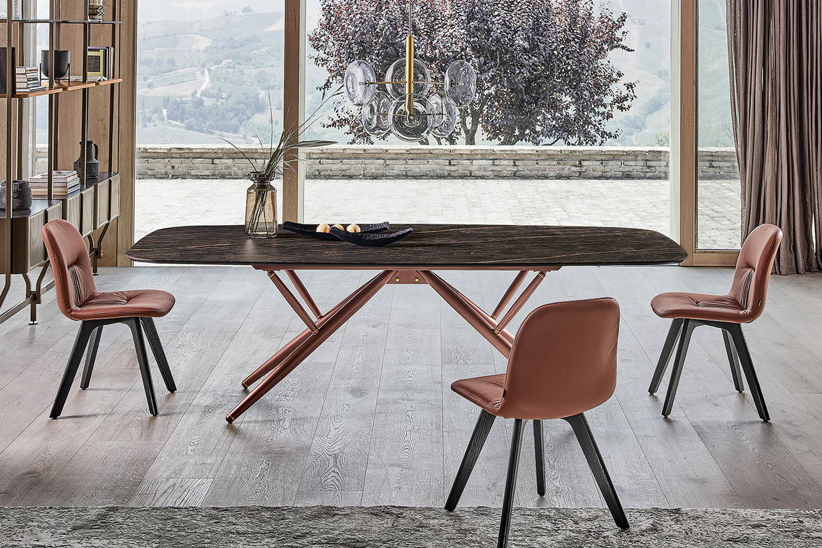 Bridge ceramic dining table by Pocci & Dondoli for Bontempi Casa Bridge ceramic dining table by Pocci & Dondoli for Bontempi Casa