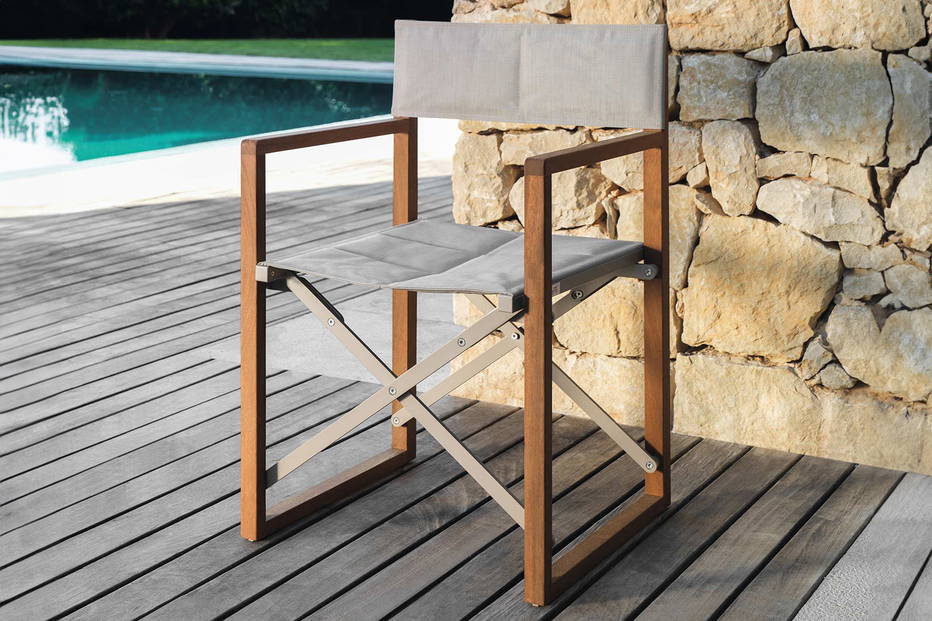 Bridge folding armchair by Talenti