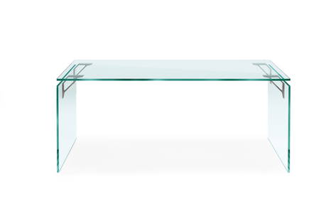 Bright office table side view