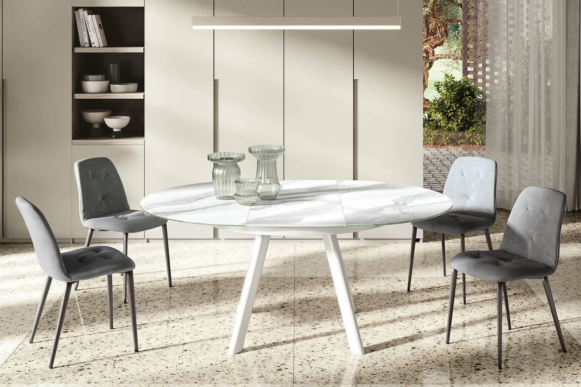 Brooklyn round extension kitchen table by Ingenia Casa Brooklyn round extension kitchen table by Ingenia Casa
