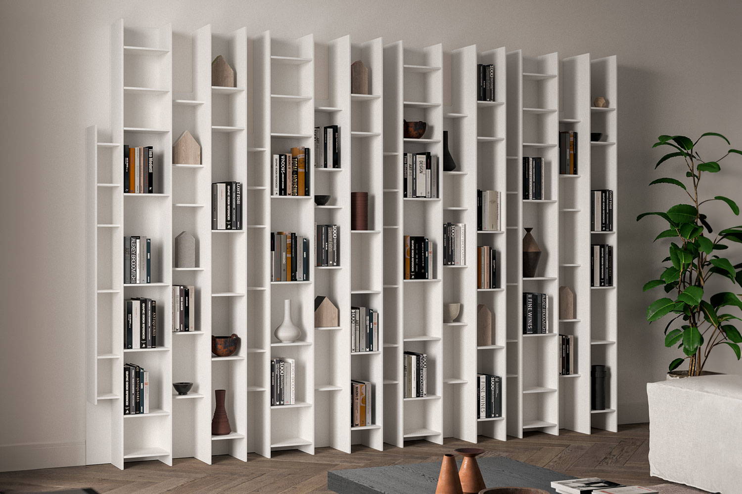 Byblos bookcase by Ozzio Italia