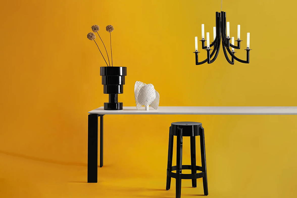 Calice Vase quickship with the Four dining table, Khan Chandelier, Tea Table Lamp, and Charles Ghost Stool (Set of 2) Calice Vase quickship with the Four dining table, Khan Chandelier, Tea Table Lamp, and Charles Ghost Stool (Set of 2)