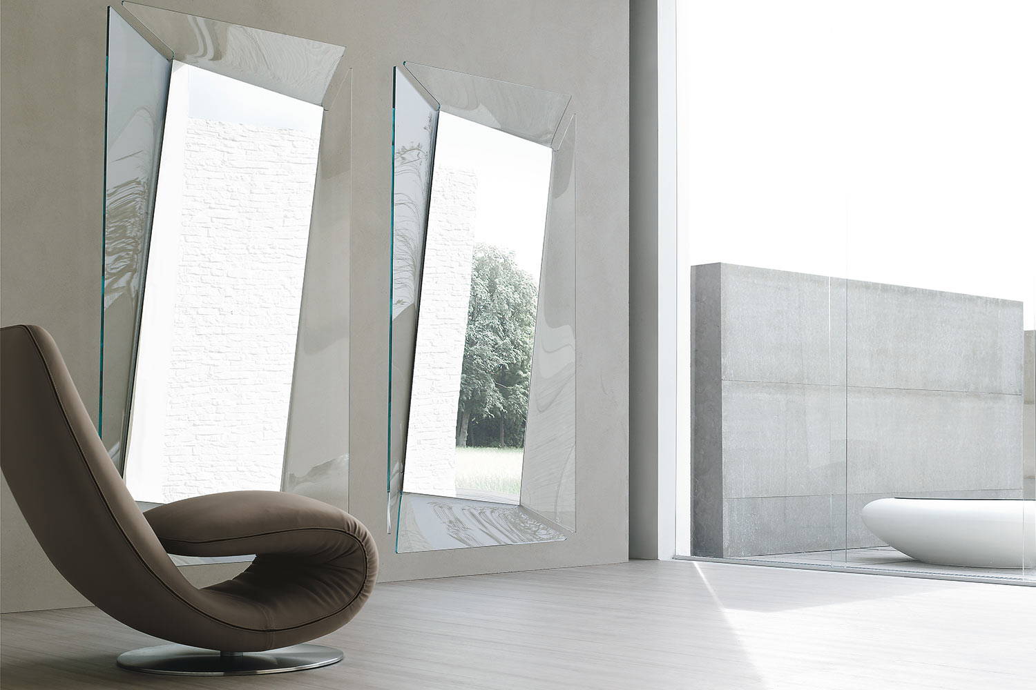 Callas rectangular mirrors by Tonin Casa