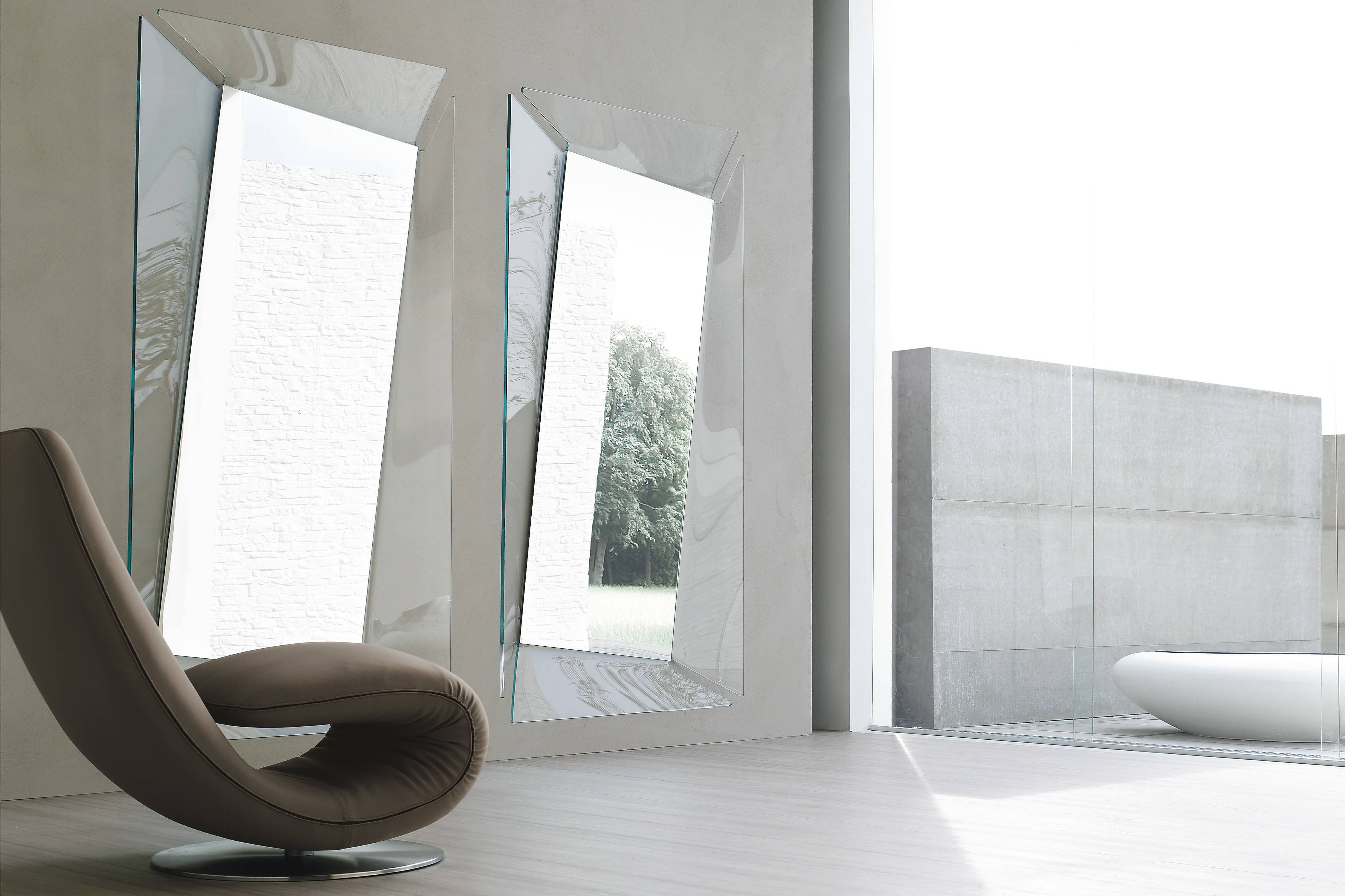 Callas rectangular mirrors with Ricciolo Chaise