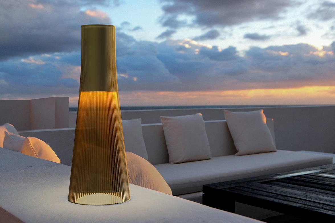 Candel outdoor lamp in a patio setting Candel outdoor lamp in a patio setting
