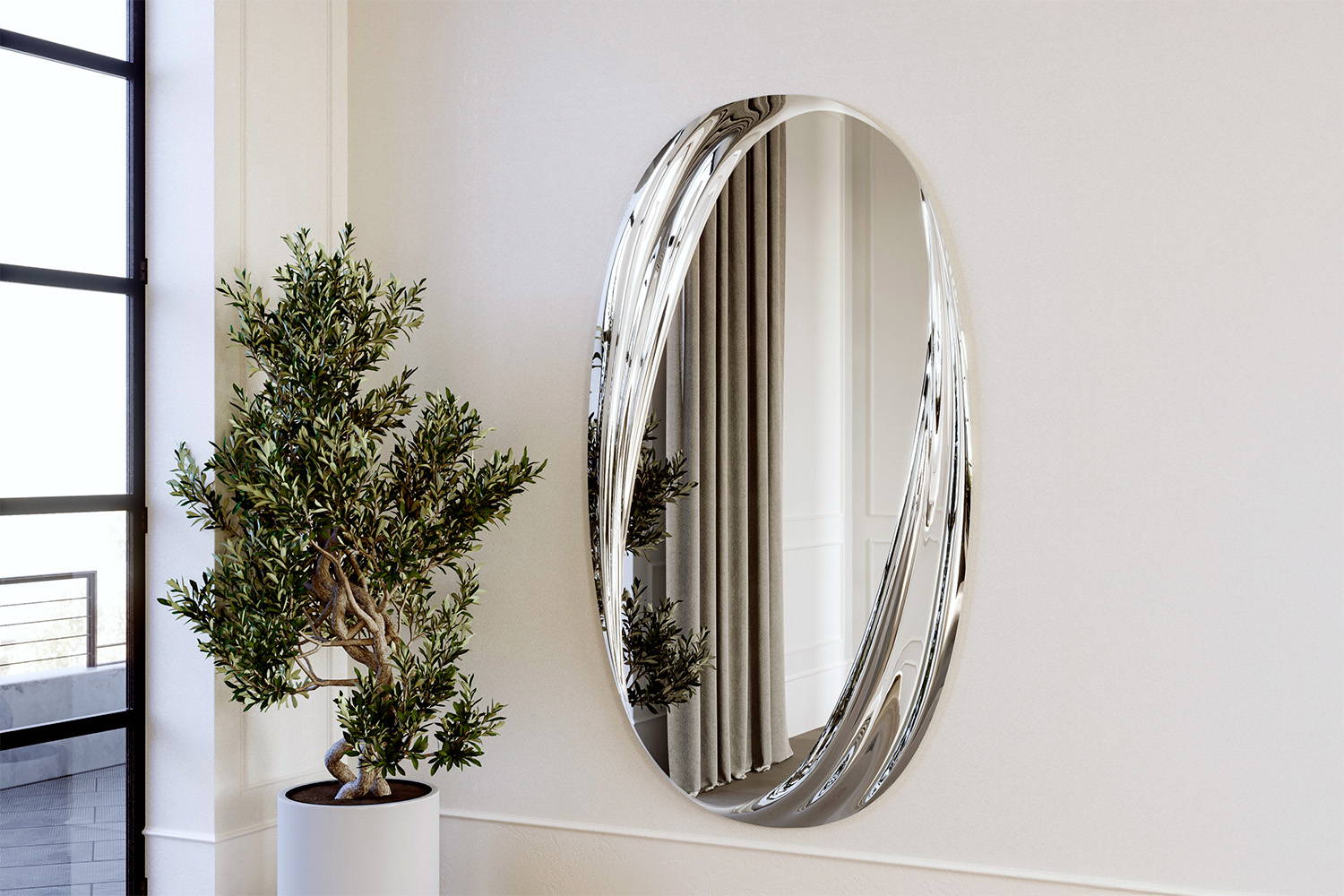 Carrara mirror from Eforma