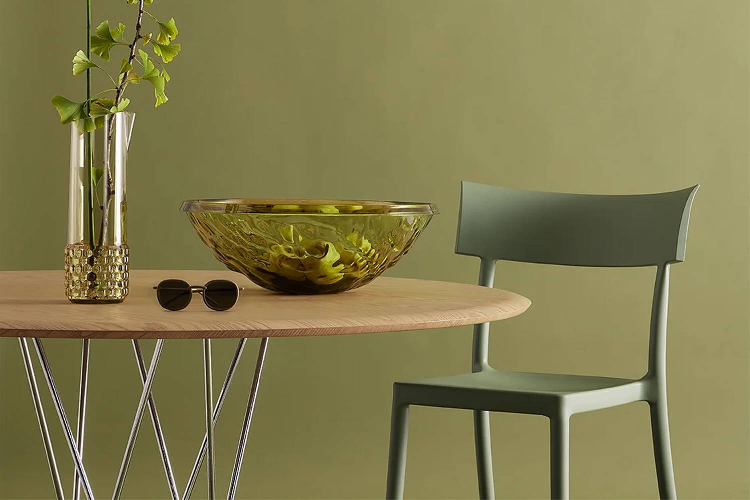 Catwalk dining chair in the Matte Sage finish