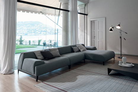 Cave sectional sofa with chaise by Bonaldo
