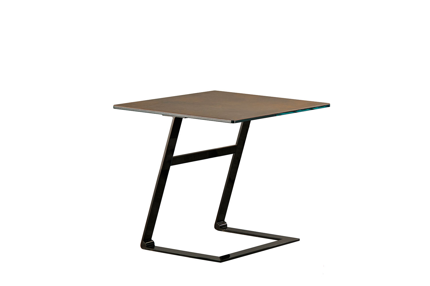  Side square end table (Ossido Bruno ceramic top)