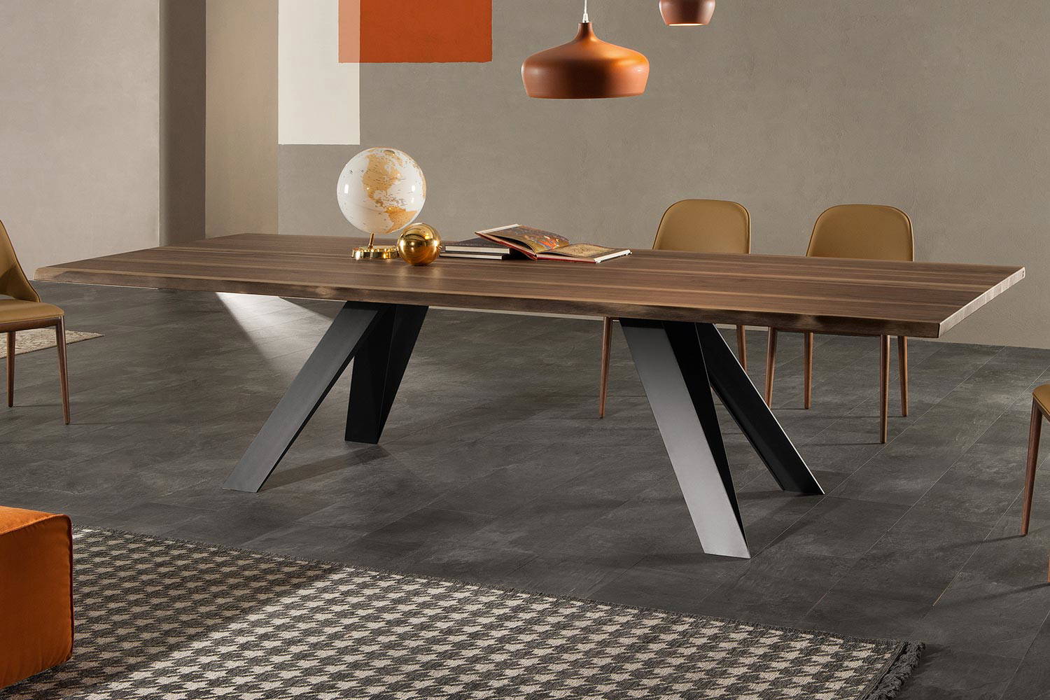 Celtis wood dining table by Tonin Casa