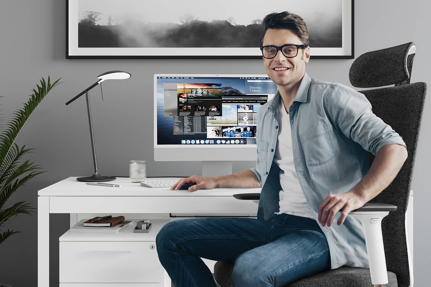Centro 6401 Office Desk by BDI | room service 360°