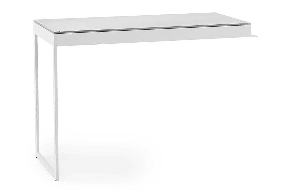 Centro 6402 return desk with grey glass top Centro 6402 return desk with grey glass top