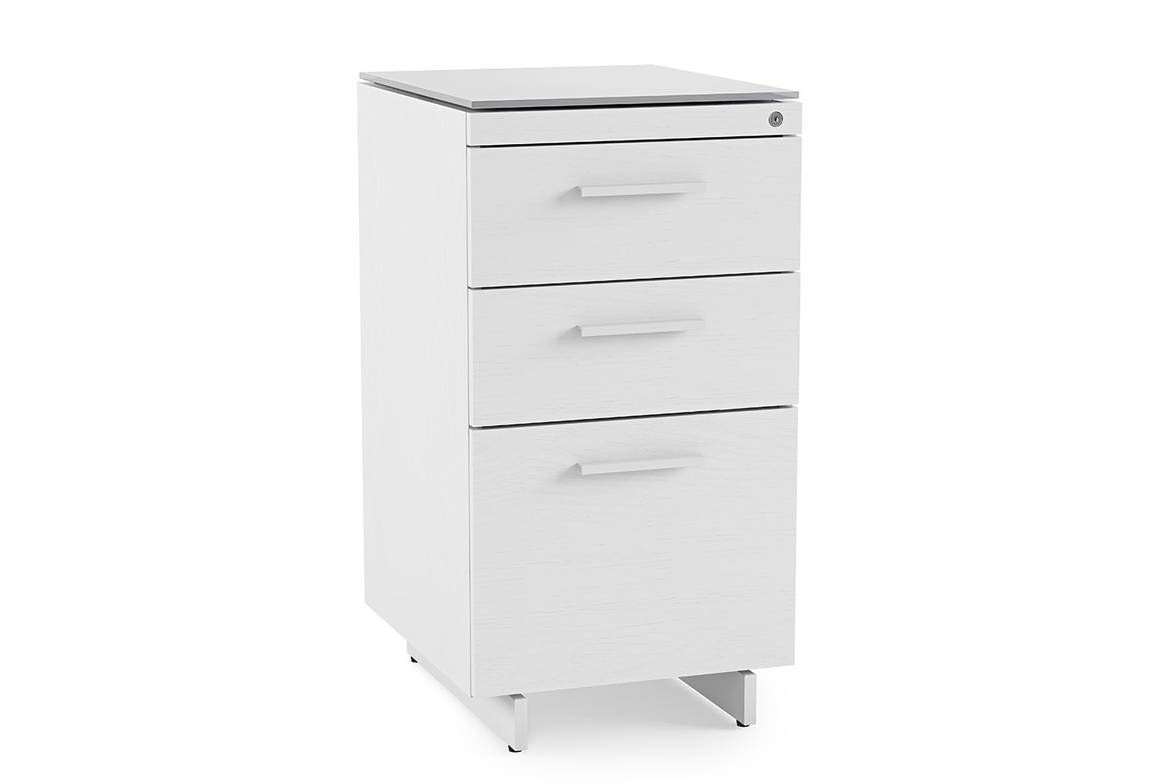 Centro 6414 3-drawer file cabinet with grey glass top Centro 6414 3-drawer file cabinet with grey glass top