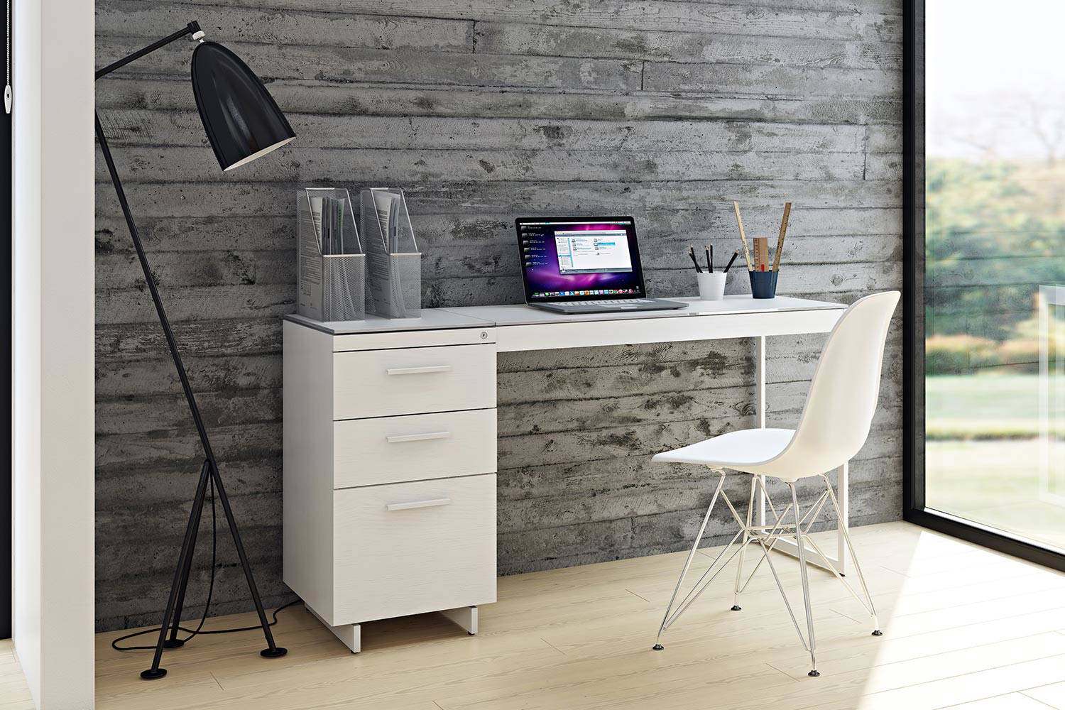 Centro laptop desk composition by BDI room set