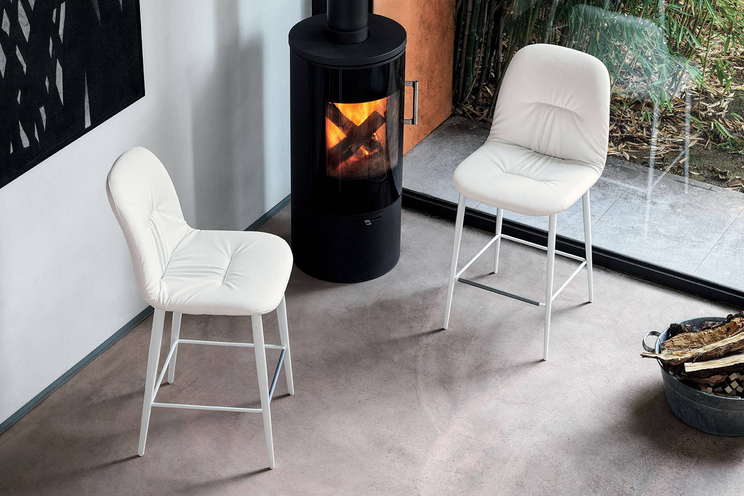 Chantal bar stools by Bontempi Casa