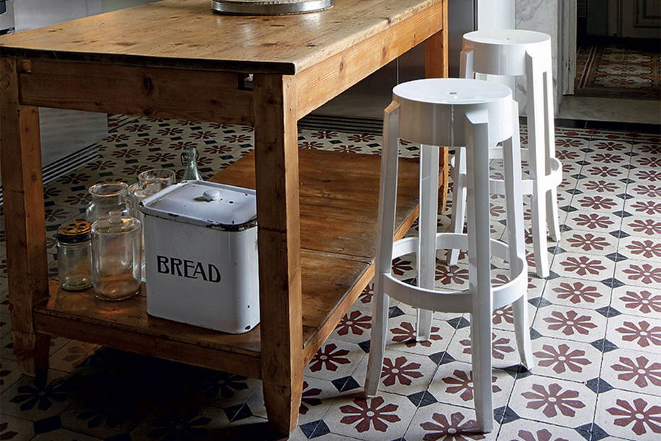 Charles Ghost stools in kitchen