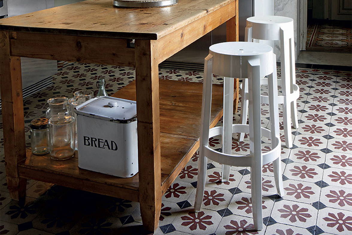 Charles Ghost stools in kitchen Charles Ghost stools in kitchen