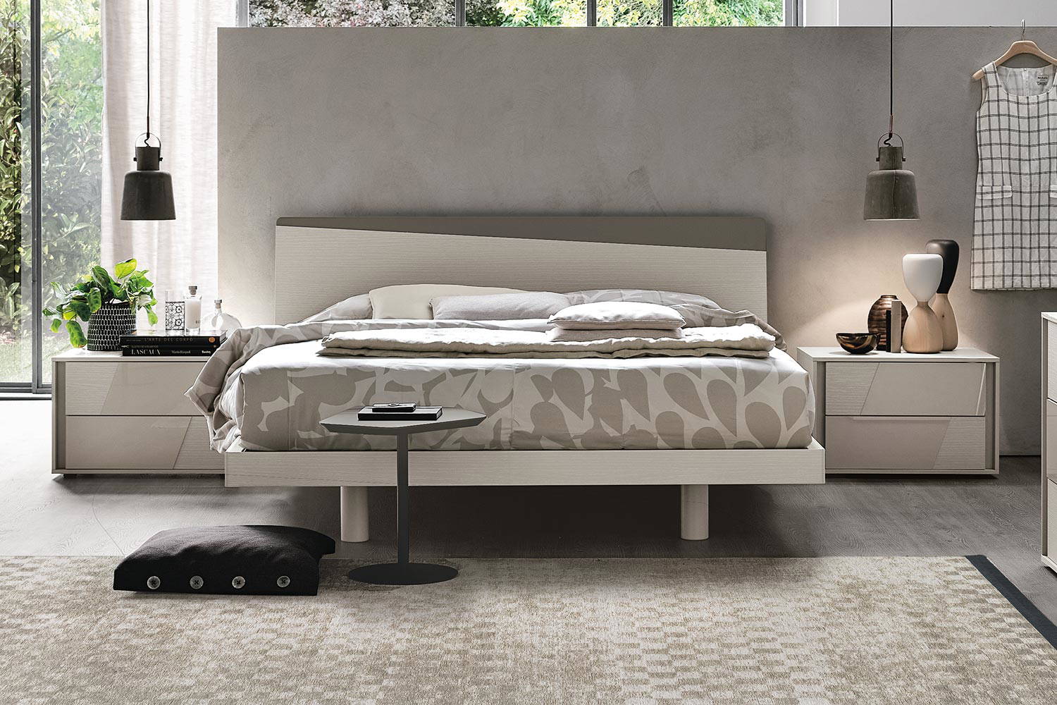 Charlie bed with Kross nightstands