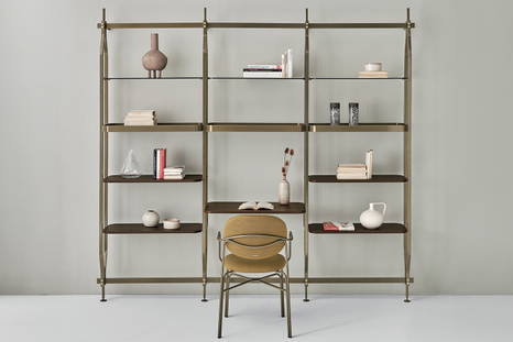 Charlotte bookcase with desk designed by Shannon Sadler for Bontempi Casa