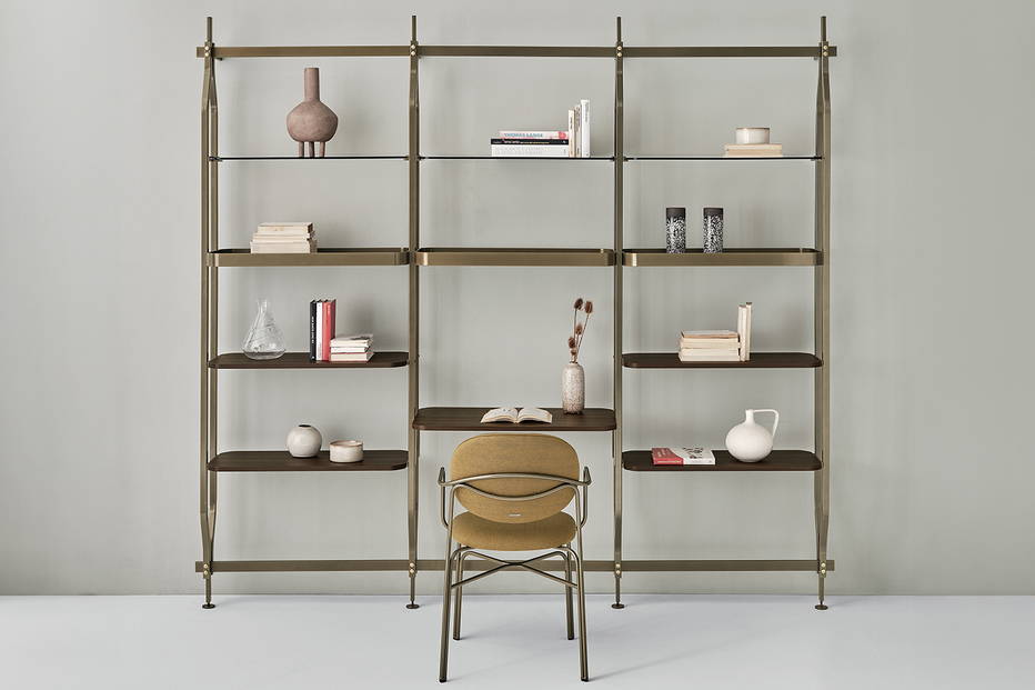 Charlotte bookcase with desk designed by Shannon Sadler for Bontempi Casa