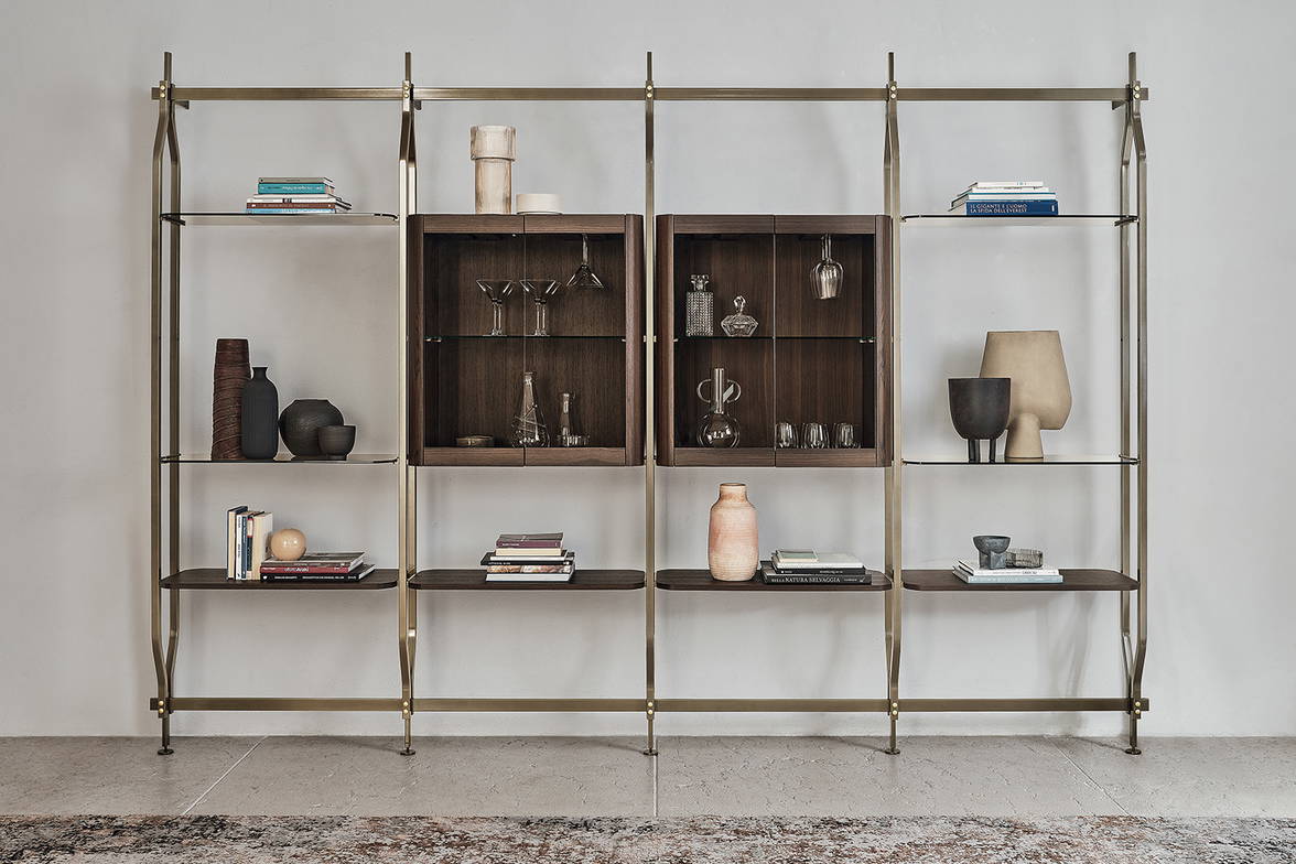 Charlotte cabinet bookcase designed by Shannon Sadler for Bontempi Casa, Comp A Charlotte cabinet bookcase designed by Shannon Sadler for Bontempi Casa, Comp A