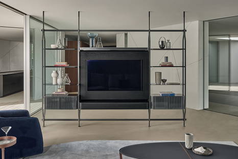 Charlotte TV bookcase designed by Shannon Sadler for Bontempi Casa